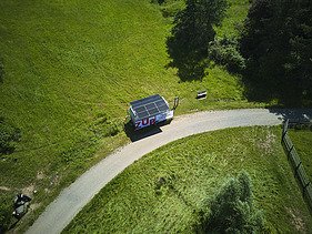 Aerial view of the compact system