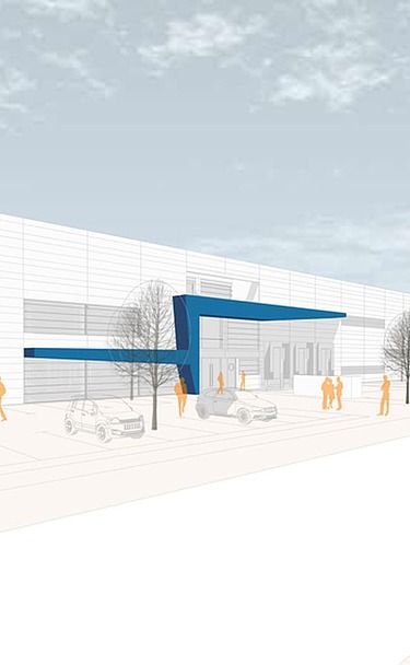 Visualization of the production hall