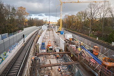 Construction of underground station U5 Hamburg Lot 1