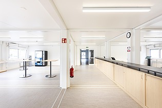 A photo of the interior of a site container