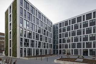 Das Innovation Center in Stuttgart, Blick in den Innenhof