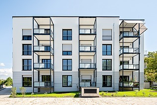 Gebäudeansicht der Wohnanlage HUGO Komfort in Bayreuth