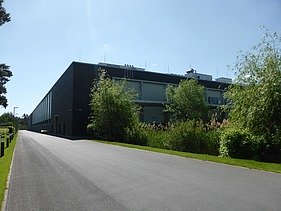 Service road to Orafol Hall 11 in Oranienburg