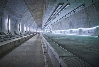 ARGE Airport Tunnel Stuttgart - Tunnel tube without rails