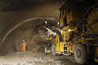 Photo of the construction site for the new Ebensfeld-Erfurt tunnel