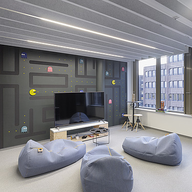 Photo of new interiors in ZÜBLIN's renovated Z2 office building in Stuttgart