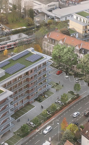 Visualisiertung Bürogebäude