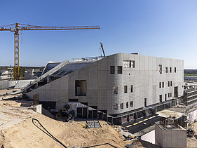 Side view of the FAIR building
