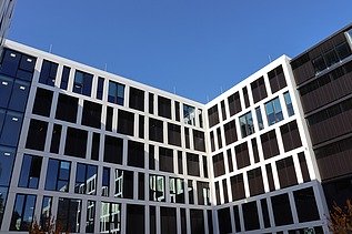 Das Innovation Center in Stuttgart, Sicht vom Innenhof
