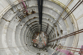 Photo of the construction site for the new mine water channel in Ibbenbüren