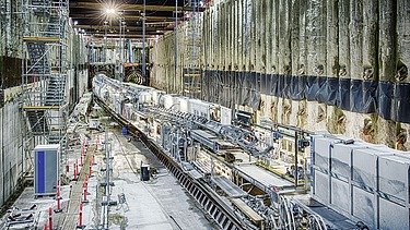 Photo construction site project metro connection Nordhavn Copenhagen