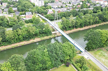 Drone image of the Hertha Peters Bridge over the Mittelland Canal