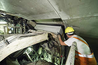 Photo construction site for the Amsterdam North-South subway line