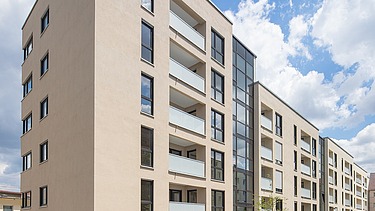 Foto Neubau Wohnanlage in der Gneisenaustraße in Ulm