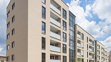 Foto Neubau Wohnanlage in der Gneisenaustraße in Ulm