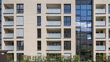 Foto Neubau Wohnanlage in der Gneisenaustraße in Ulm