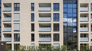Foto Neubau Wohnanlage in der Gneisenaustraße in Ulm