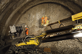 Photo of the construction site for the new Ebensfeld-Erfurt tunnel
