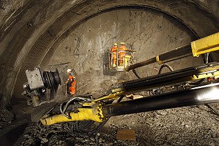 Photo of the construction site for the new Ebensfeld-Erfurt tunnel