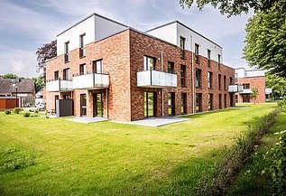 Exterior view of a building of the new CONCEPT Heikendorf apartments
