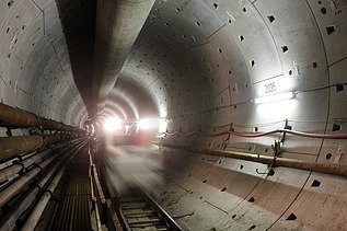 Photo construction site for the Amsterdam North-South subway line