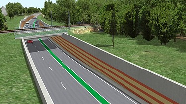 Visulization road construction project