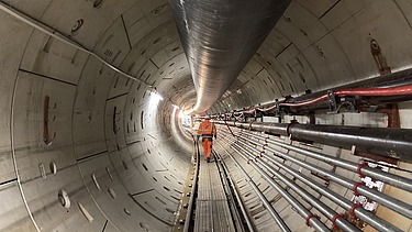 Photo of the new tunnel tube of the Ibbenbüren mine water channel