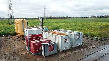Image of the deferrization plant for the new power line construction