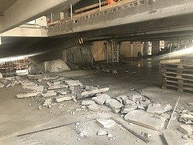 Foto von einer abgebrochenen Decke