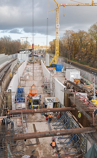 Construction of underground station U5 Hamburg Lot 1