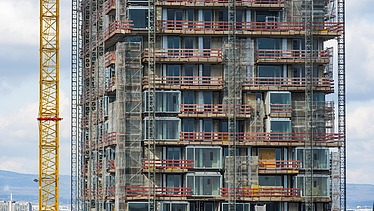 Photo construction site Henninger Turm Frankfurt am Main