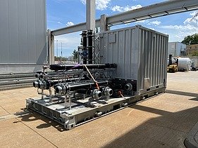 Bild von der Fertigung einer Pumpstation in Markgröningen