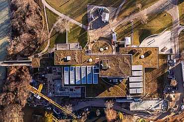 Picture shows an aerial view of the museum from above
