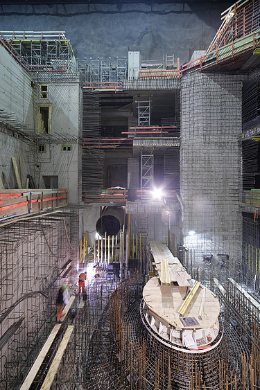 Photo of the construction site for the extension of the Vianden pumped storage plant