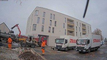 Luftaufnahme einer Baustelle