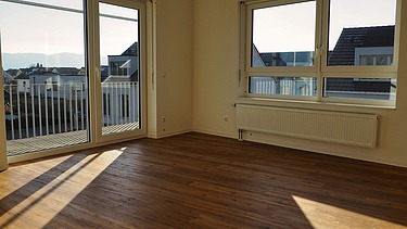Interior view of an apartment in the Hedesheim residential quartet