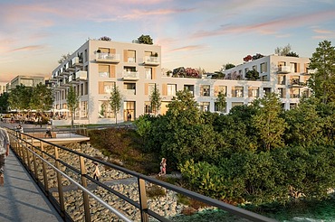 Visualisierung Urbanes Leben am Papierbach – Quartier 3