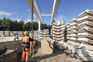 Foto Baustelle Neubau des Grubenwasserkanals Ibbenbüren