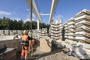 Photo of the construction site for the new mine water channel in Ibbenbüren