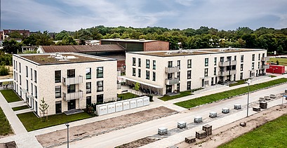 Foto Wohnungsbau Quartier Neumünster