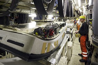 Photo construction site for the Amsterdam North-South subway line