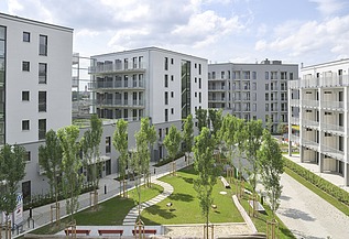 Foto Außenansicht Wohngebäude Augusta & Luca in Augsburg