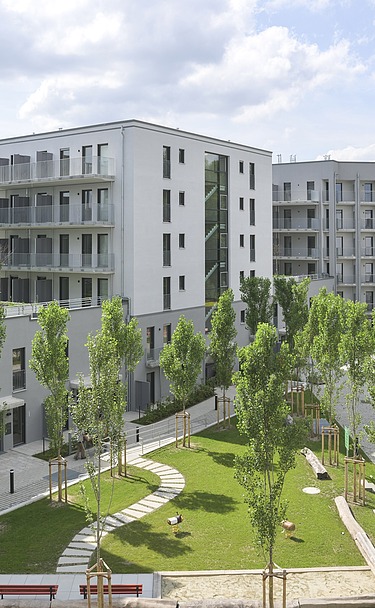 Photo Exterior view of Augusta & Luca residential building in Augsburg