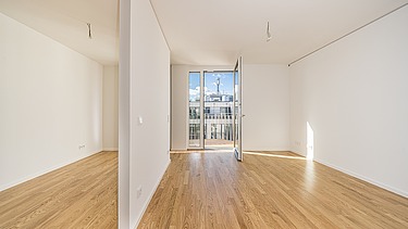 Example of rooms in the Atriumquartier residential complex in Leipzig