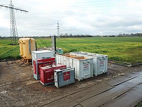 Image of the deferrization plant for the new power line construction