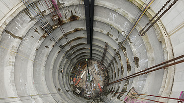 Photo of the construction site for the new mine water channel in Ibbenbüren