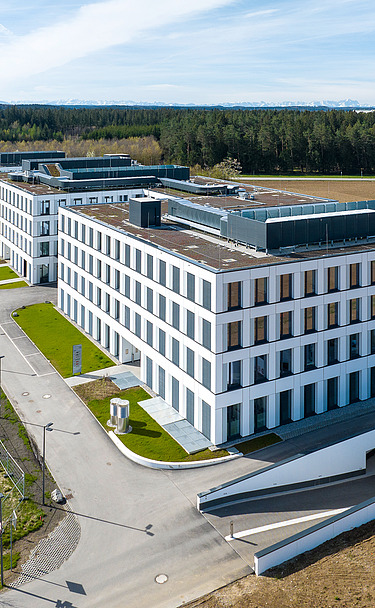 Aerial view of ASTO Campus Two in Gilching