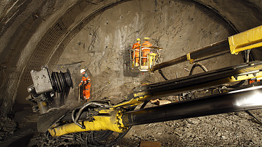 Photo of the construction site for the new Ebensfeld-Erfurt tunnel