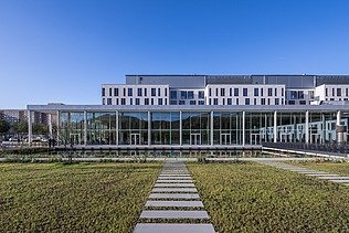 Blick auf die Kantine des Universitätsklinikums in Jena