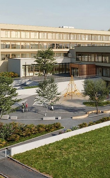 Picture shows a visualization of a school building